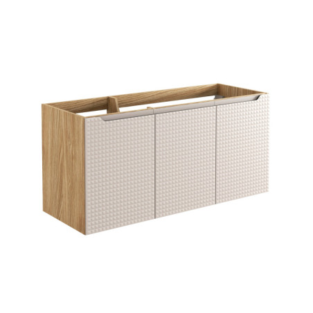 Meuble sous-vasque à portes 120 cm - H 57 x L 120 x P 46 cm - Splendor Beige
