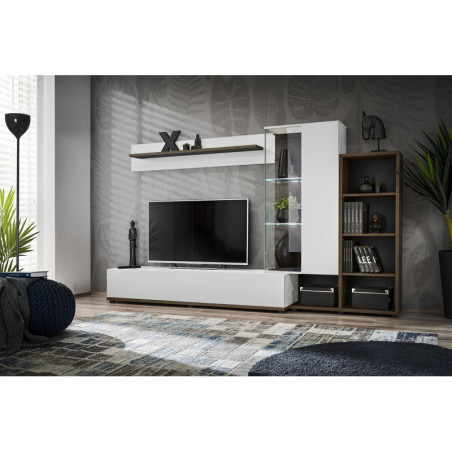 Ensemble meuble TV "Silk II" - Blanc - L 240 x H 145 x P 40