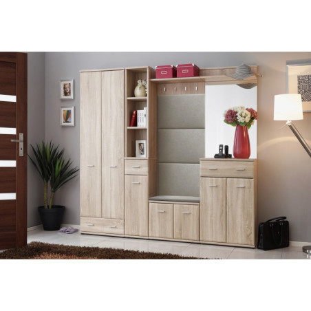 Ensemble de meubles d'entrée "Armario VIII" - Beige - L 210 x H 203 x P 32 cm