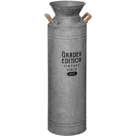 Pot à lait décoratif en zinc - Gris - H 61,7 cm