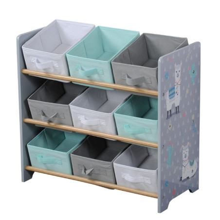 Étagère de rangement "Alpaca" - Gris - L 65 x P 30 x H 60 cm
