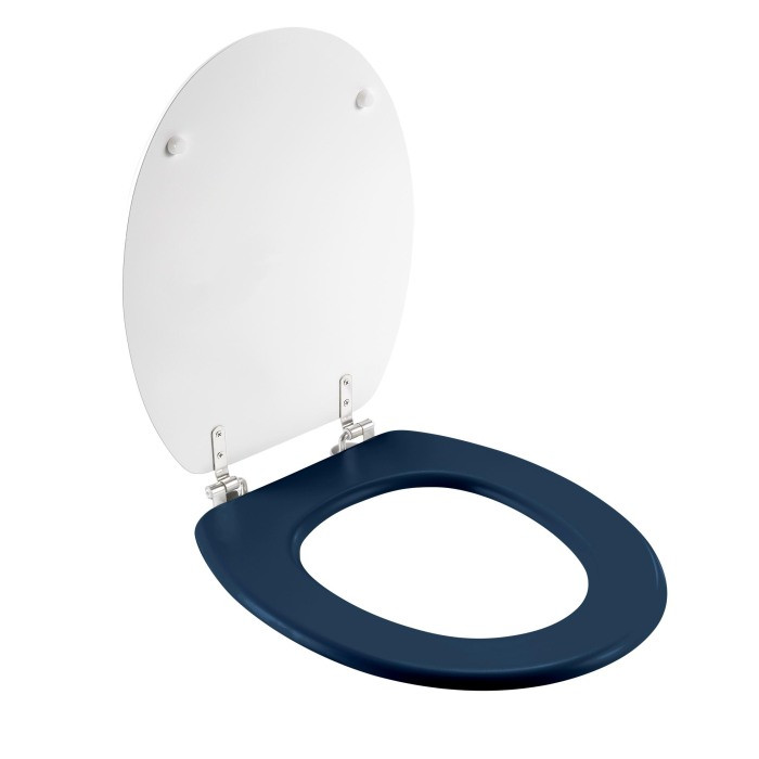 Abattant WC Marbre Imprimé MDF - 37 X 45,5 Cm - Fermeture Douce, Charnière Métal - Design Élégant Et Pratique