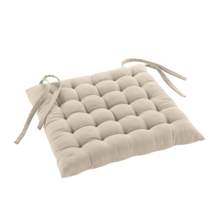 Lot de 6 assises matelassées 38 x 38 cm Twily Lin - Coton / Polyester Recyclé