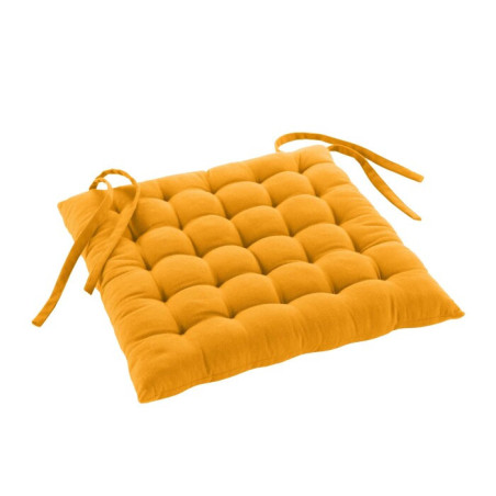 Lot de 6 assises matelassées 38 x 38 cm Twily Jaune - Coton / Polyester Recyclé