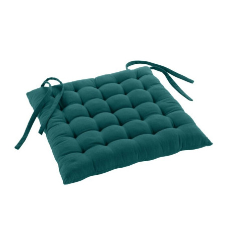 Lot de 6 assises matelassées 38 x 38 cm Twily Emeraude - Coton / Polyester Recyclé