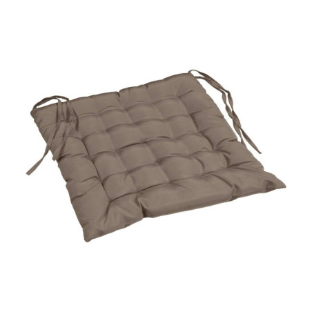 Lot de 4 assises matelassées 40 x 40 cm Essentiel Taupe - Polyester Uni