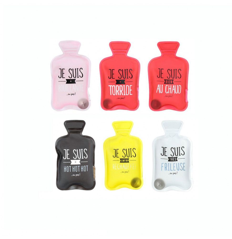 Chaufferettes de poche en forme de mini bouillotes réutilisables à l'infini - Lot de 6