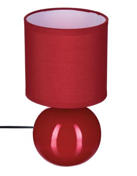 Lampe - Céramique - Rouge - H 25 cm