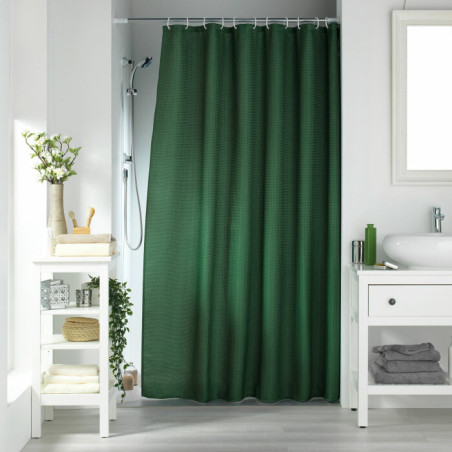 Rideau de Douche avec Crochets 180 x 200 cm Quartz Kaki - Jacquard