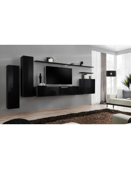 Vitrine - Lot de 2 - Switch I - 330 cm  x 160 cm x 40 cm - Noir