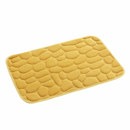 Tapis de Bain 50 x 80 cm Ricochet Ocre - Microfibre Unie Relief
