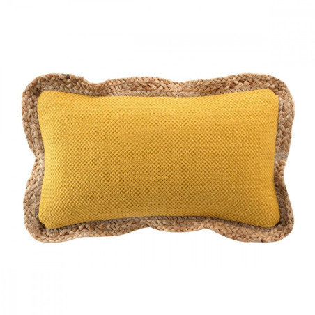 Coussin Déhoussable 30 x 50 cm Akina Ocre - Coton & Polyester avec Jute