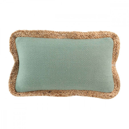 Coussin Déhoussable 30 x 50 cm Akina Sauge - Coton & Polyester avec Jute