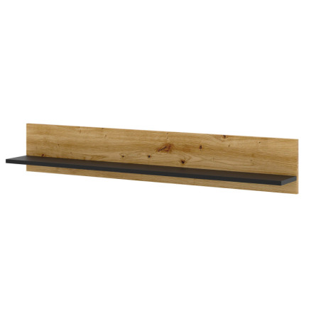 Etagère suspendue en bois "Aura" - Noir mat - L 120 cm