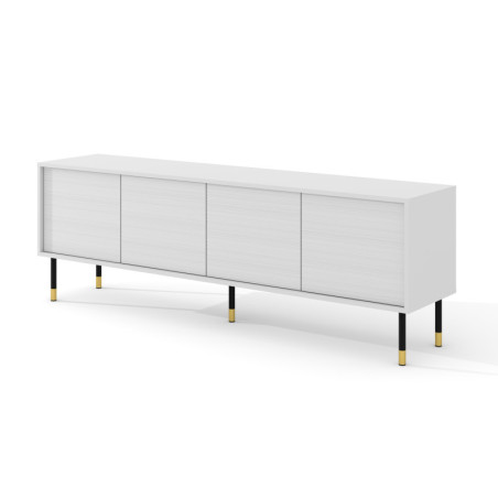 Meuble TV à 4 portes "Sherwood" - Blanc - L 180 cm