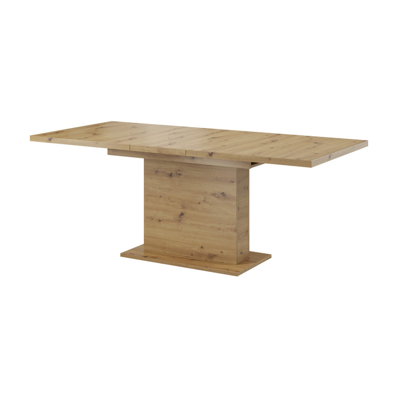 Table à manger extensible Giant - 8 couverts - Beige clair - L 160 à 200 cm