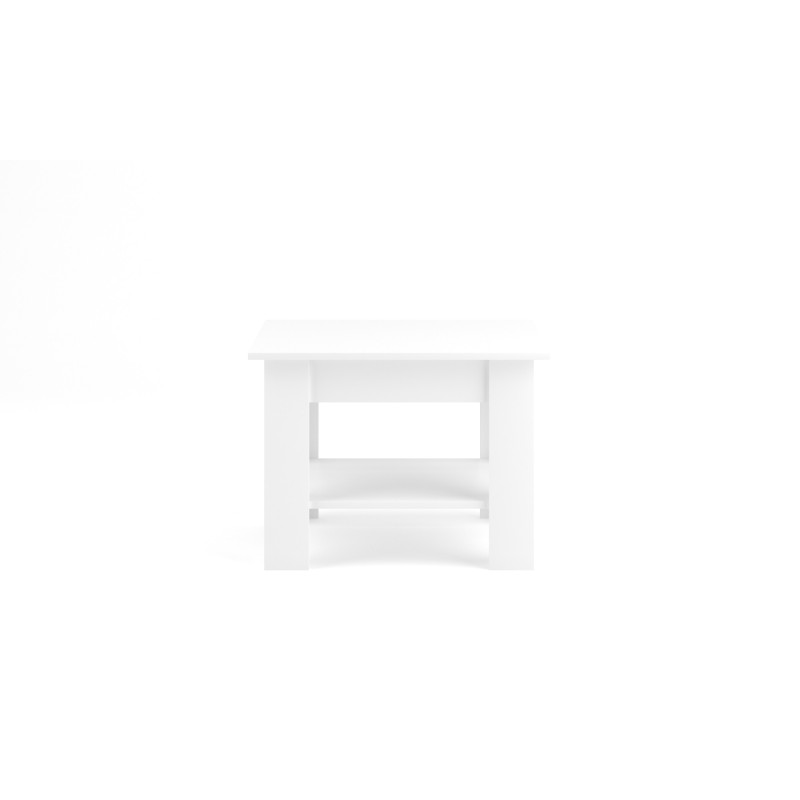 Table basse en bois Mini - Blanc - Lxl 50 cm