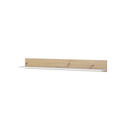 Etagère murale en bois "Gobi" - Beige/Blanc brillant - L 157 cm