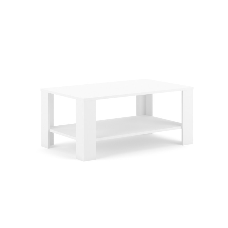 Table basse en bois Tagus - Blanc - L 100 x H 44 cm