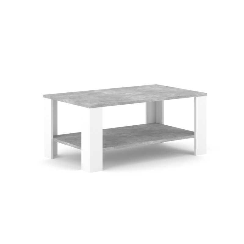 Table basse en bois Tagus - Gris/Blanc - L 100 x H 44 cm
