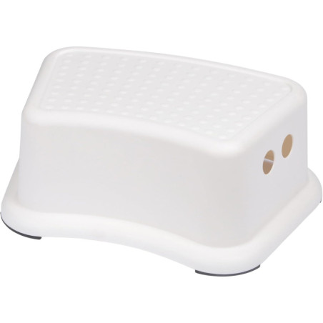 Marchepied en plastique pour enfant - Blanc - H 13,4 x L 36,5 cm