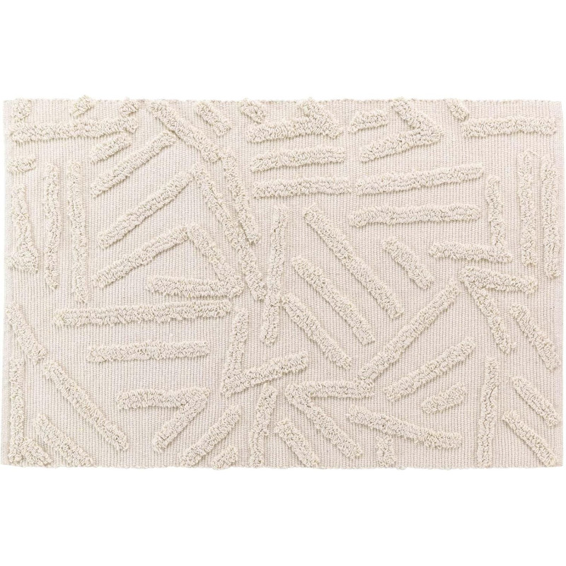 Tapis Rectangle 60 x 90 cm Athena Naturel - Coton & Polyester Tufté