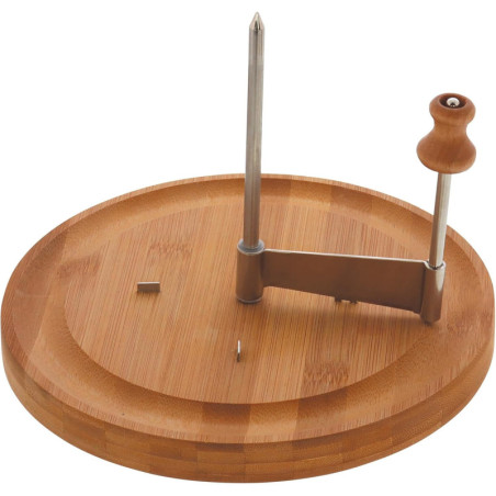 Rabot à fromage en bambou et inox - Beige - D 22 cm