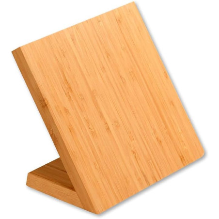 Support magnétique à couteaux en bambou - Beige - H 20 cm