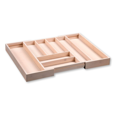 Range couverts extensibles en bambou - Beige - L 35/57 cm