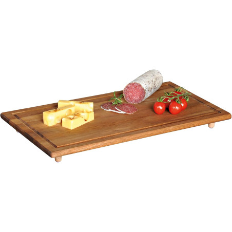 Plaque de cuisson en bois d'acacia - Marron - L 50 x l 28 cm