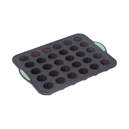 Moule en silicone pour 30 petits cannelés - Gris - L 33 x l 23,7 cm