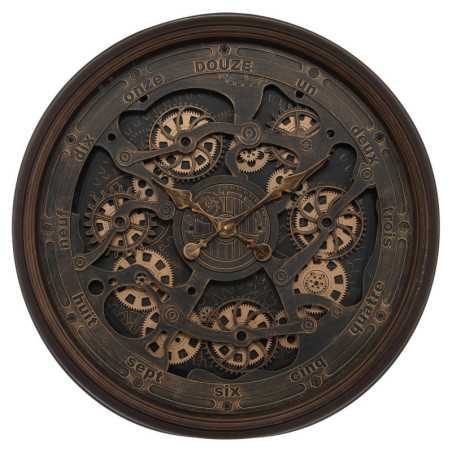Horloge mécanique "Alban" - Marron - D 76 cm