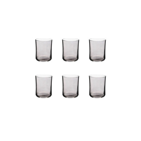 Lot de 6 gobelets bas "Origines" - Gris transparent - 35 cl
