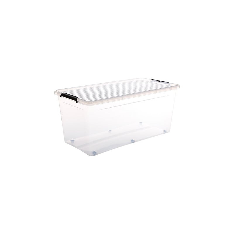 Boîte de rangement en plastique - Clip N'Box - Transparent - 75L
