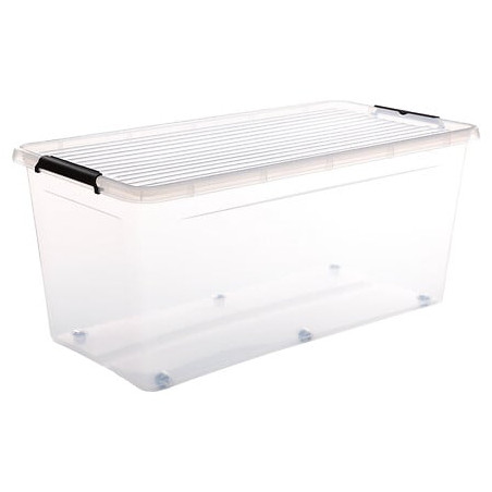 Boîte de rangement en plastique - "Clip N\'Box" - Transparent - 75L