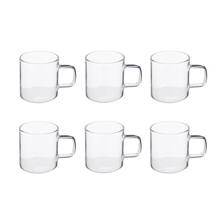 Lot de 6 tasses espresso en verre "Mia" - Transparent - 10 cl