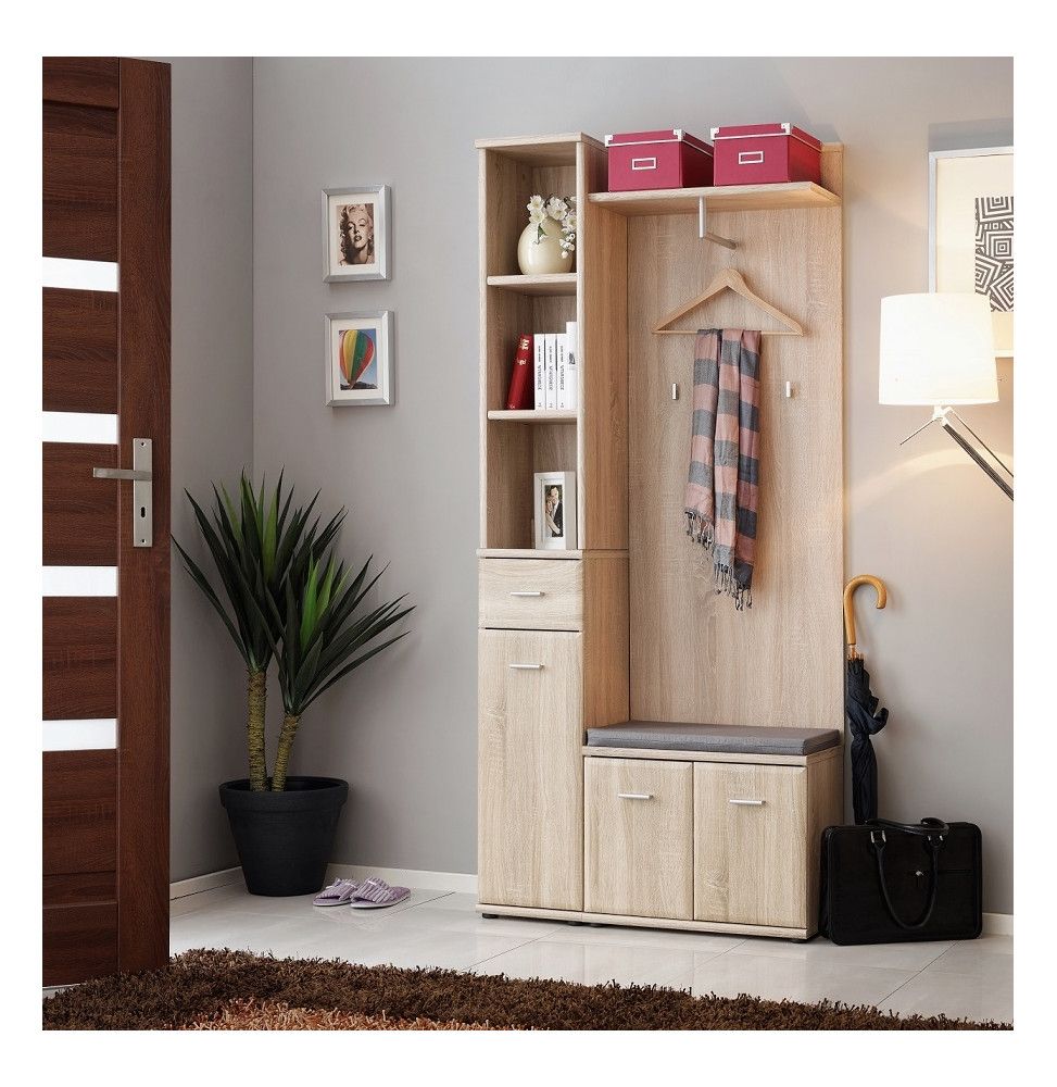Rangement colonne - ARMARIO I - 90 cm x 203 cm x 32 cm - Chêne