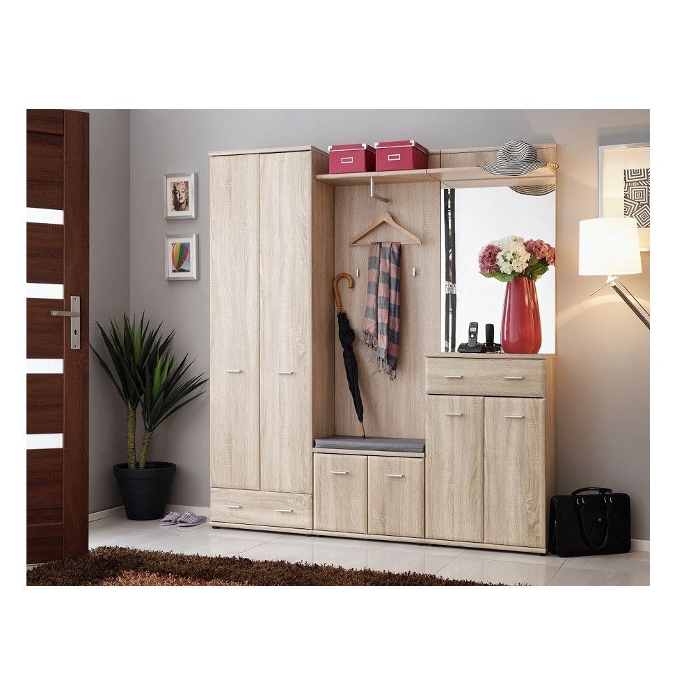 Ensemble de vestiaire - ARMARIO III - 5 éléments - Chêne