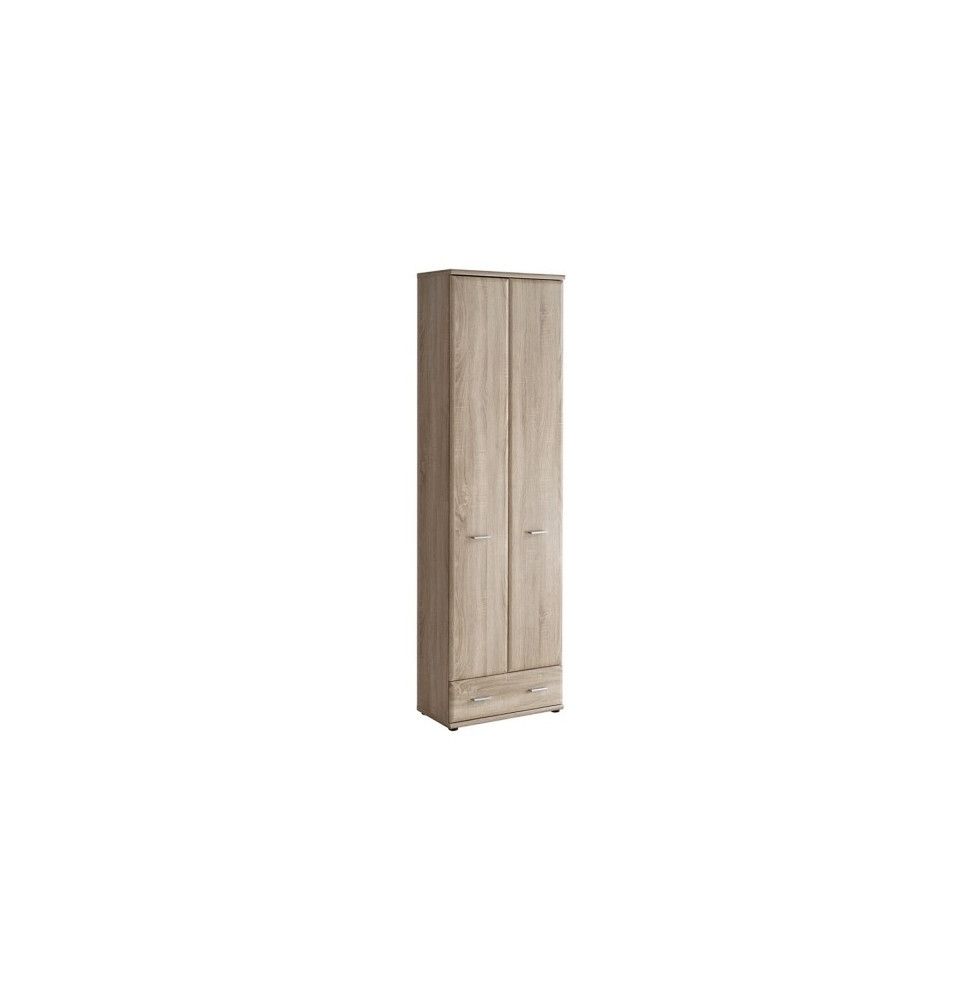 Armoire-penderie - ARMARIO - 60 cm x 203 cm x 32 cm - Chêne