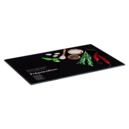 Planche à découper en verre "Black Edition" - Noir - 30 x 20 cm