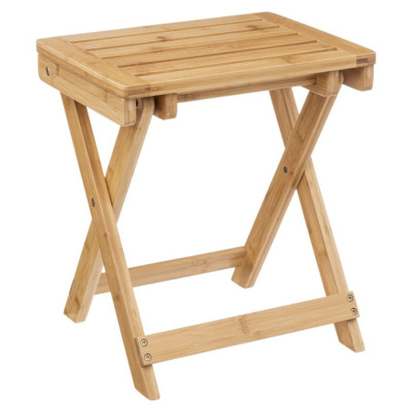 Tabouret pliant en bamboo - L 39,5 x P 33,5 x H 44 cm