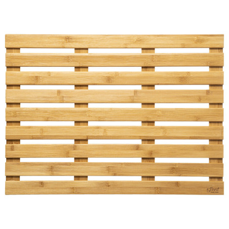 Tapis de bain caillebotis Pratique en Bambou - 50 x 68 cm