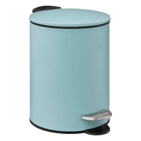 Poubelle à pédale softclose en métal - Bleu Artique - 3 L