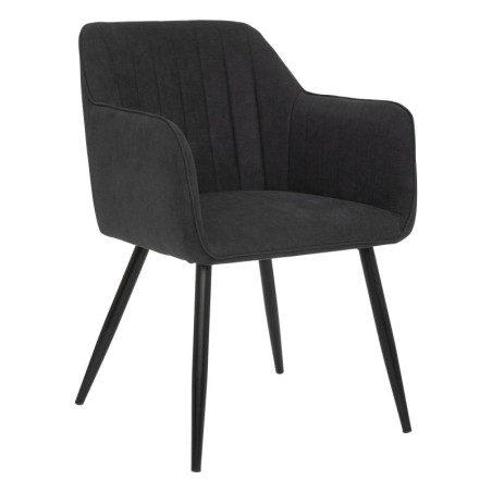 Fauteuil "Visoca" - Noir - L 57 x P 61,5 x H 83 cm