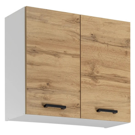 Meuble haut de cuisine "Rita" - Naturel/Blanc - L 80 x H 72 cm