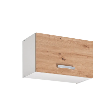 Meuble haut pour hotte de cuisine "Ava" - Beige/Blanc - L 60 x H 36 x P 30 cm
