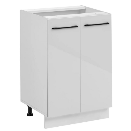 Meuble sous évier "Frida" - Blanc brillant - L 60 x H 81 x P 46 cm