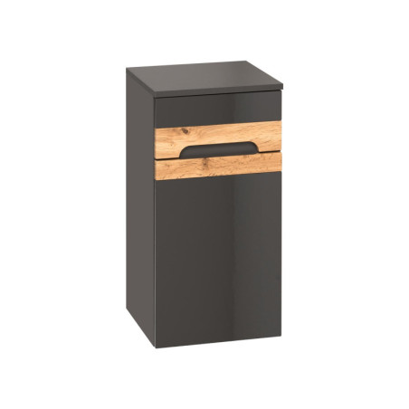 Cabinet bas en bois avec tiroir et porte - H 67 x L 35 x P 33 cm - Universe Grey
