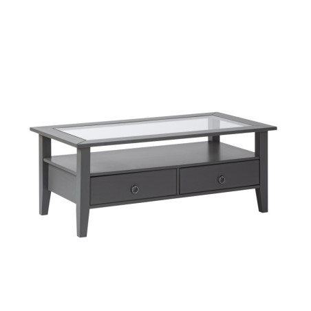 Table basse rectangulaire "Provence" - Gris - L 115 x l 60 x H 45 cm