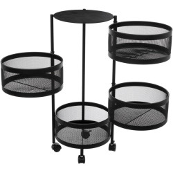 Panier De Rangement Extensible Sous étagère - Ajustable De 42 à 80 Cm - En Acier - Pour Chaussures, Cuisine, Salle De Bain - Noir